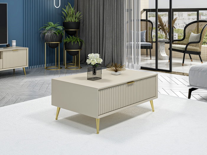 Hanah Home Mesa de centro Luxe en color Arenisca